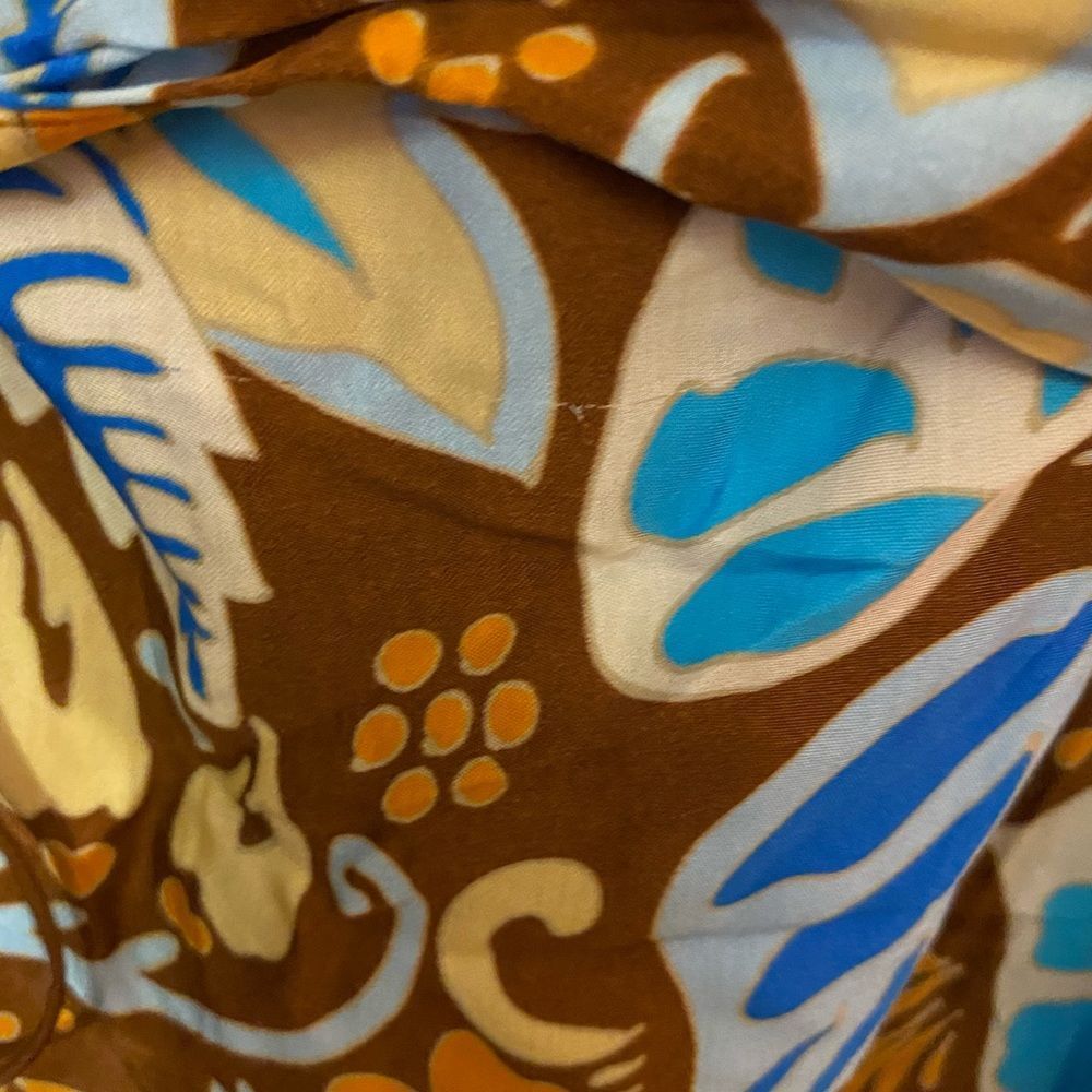 Alexis Blue and Brown Floral Midi Dress - Picture 9 of 11